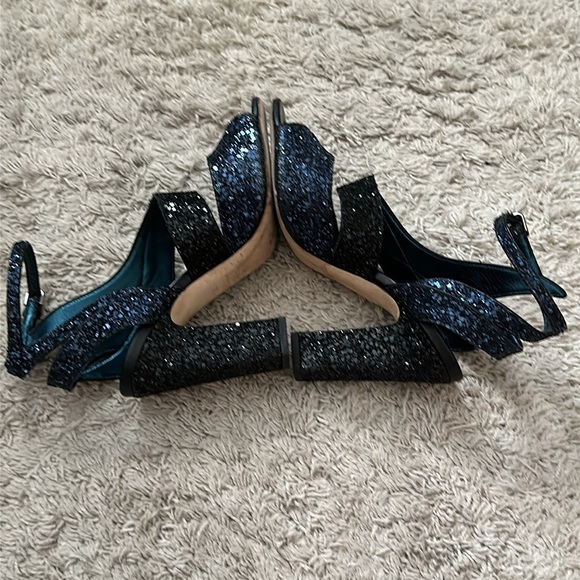 Jimmy Choo Falcon 100 Coarse Glitter Sandals - Picture 6 of 15